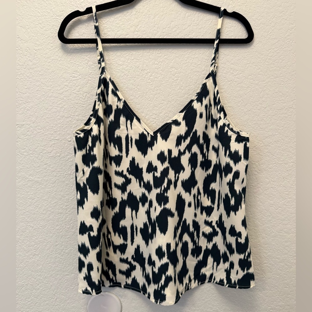SHEIN Black and White Leopard Top